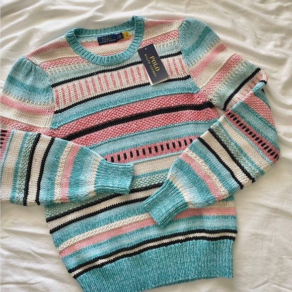 Polo Ralph Lauren Striped linen Blend Pullover Sweater - Picture 2 of 13